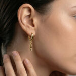Sea Cut Dangle Earring in Rose Gold - Image 3