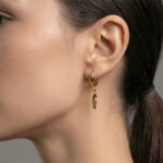 Sea Cut Dangle Earring in Rose Gold - Image 2