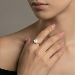 Sea Cut Mother of Pearl Ring in Rose Gold - Image 2