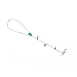 Green Quartz Ring-Bracelet in White Gold